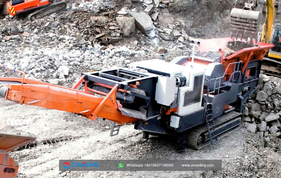 200t/h construction waste mobile crushing plant